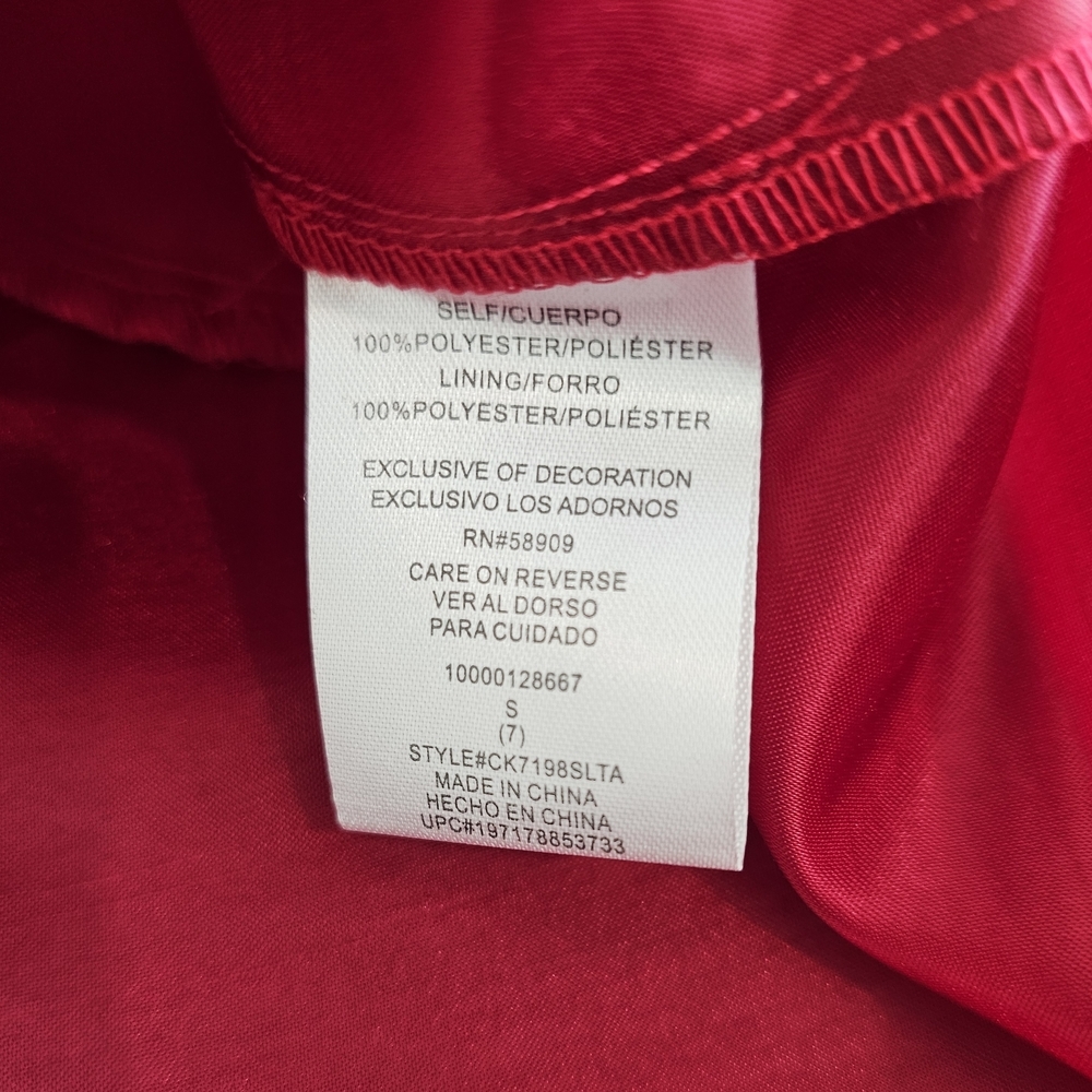 Copper Key Scarlet Red Puff Sleeve Girl's Dress Size 7 NWT - Picture 4 of 4